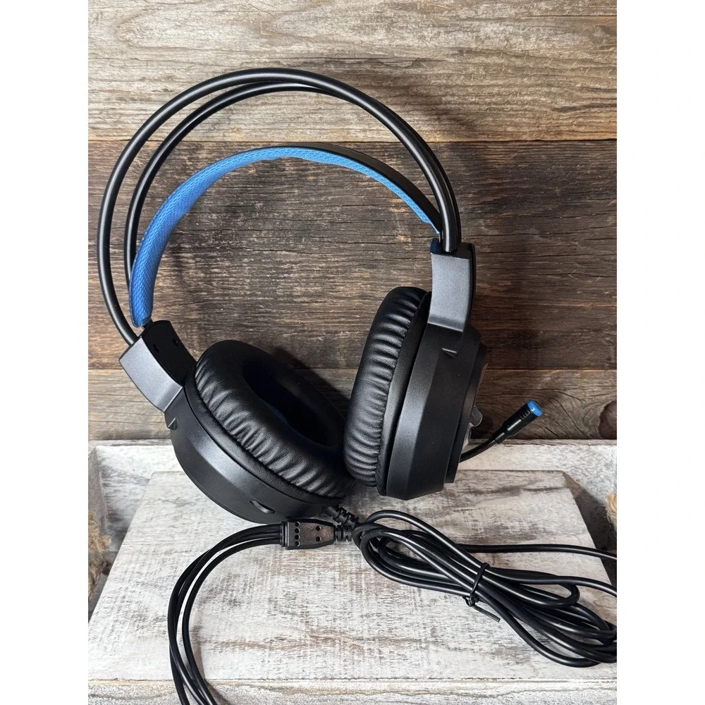 🎧 Pro-Level Gaming Headset Wired w/ Mic |‎ LED Lights | Noise Cancel | NEW